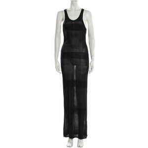 NWT Dress T by Alexander Wang XS Sleeveless Racerback Maxi Long Black Gown